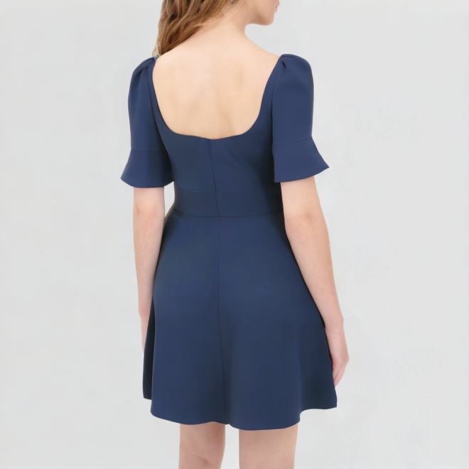 Elegant pure cotton A-line dress