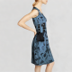 Gothic skull print mini dress