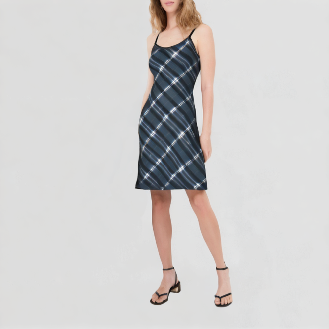 Backless flared casual dress