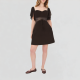 Lace see-through polka dot pattern dress