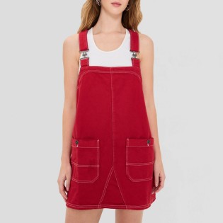 Casual fashion denim overall dress