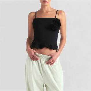 Fashion cotton vest retro sleeveless women's suspenders