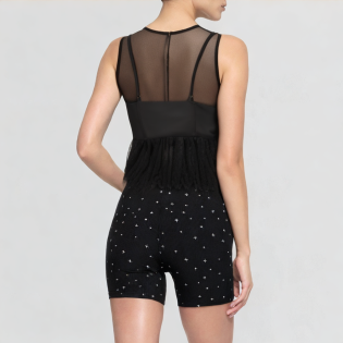 Chic and fashionable splicing lace vest