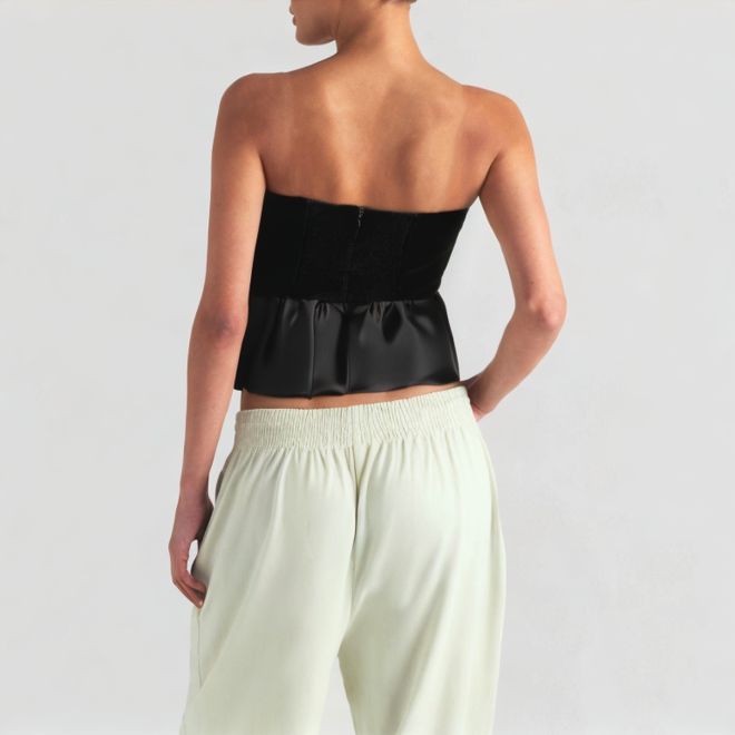 Velvet vest retro backless female suspenders
