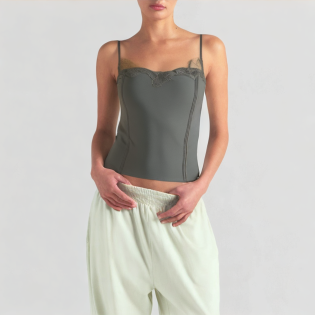 Side button vest backless suspenders