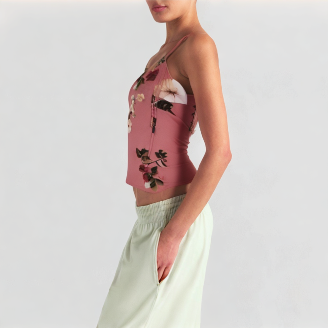 Printed silk screen camisole