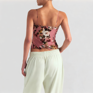 Printed silk screen camisole