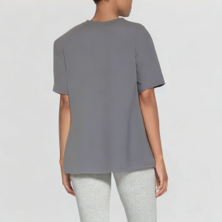 Printed round neck casual loose T-shirt