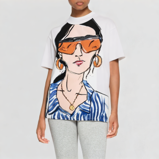 Summer loose girl printed T-shirt