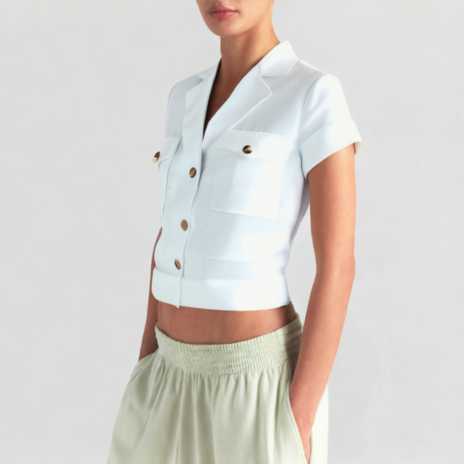 Sweet and fashionable short suit collar