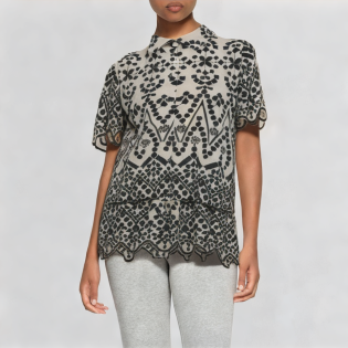 Chic fashion series contrasting color top