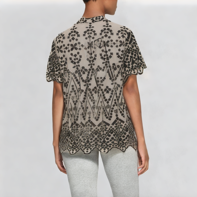 Chic fashion series contrasting color top