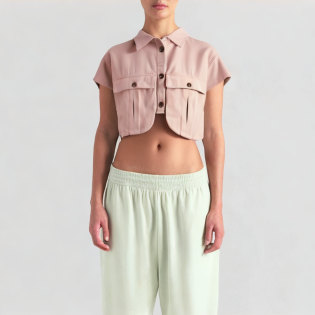 Chic and fashionable double-pocket shirt