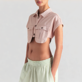 Chic and fashionable double-pocket shirt