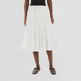 White Lace Crochet Skirt
