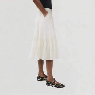 White Lace Crochet Skirt