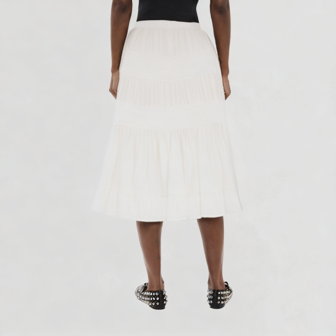 White Lace Crochet Skirt