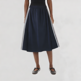 Side Striped A-Line Skirt