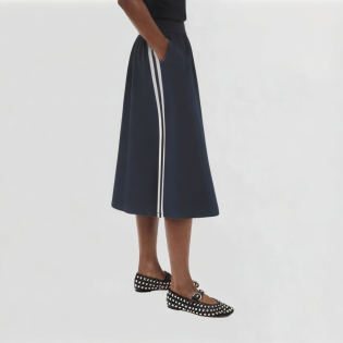 Side Striped A-Line Skirt