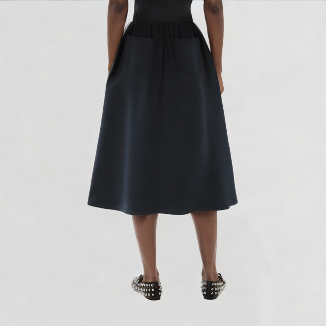 Side Striped A-Line Skirt