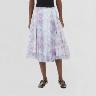 Purple Gradient Mid-Length Skirt