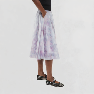 Purple Gradient Mid-Length Skirt