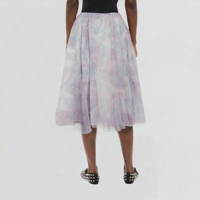 Purple Gradient Mid-Length Skirt