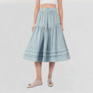 Blue Mid-Length Skirt