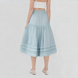 Blue Mid-Length Skirt