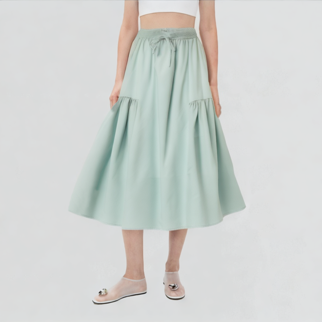 Mint Green High Waist Skirt