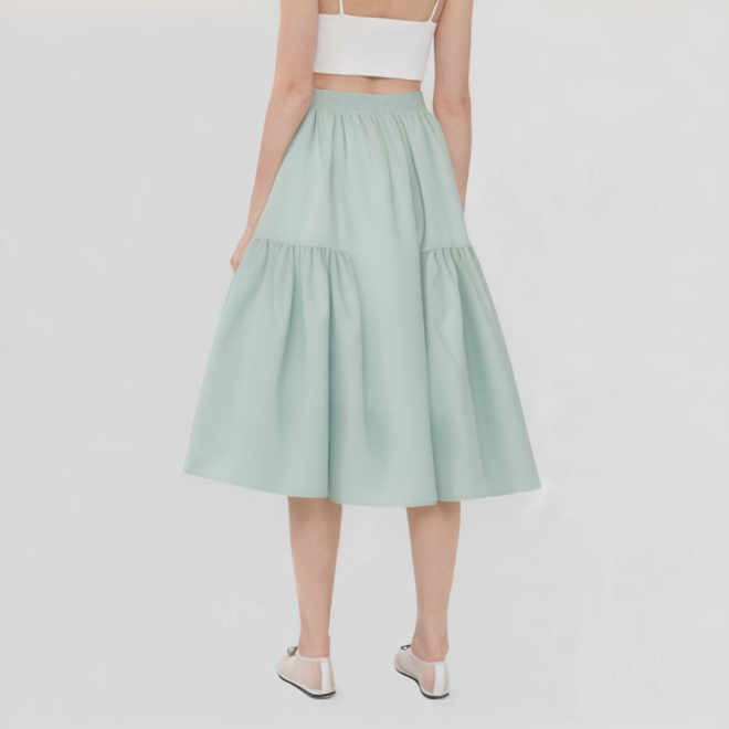 Mint Green High Waist Skirt