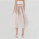Pink Chiffon A-Line Skirt