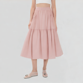 Sweet Pink Pleated Skirt