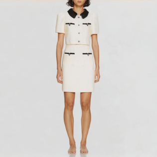 Summer new top waist skirt two-piece set