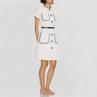 single-breasted top a-line skirt