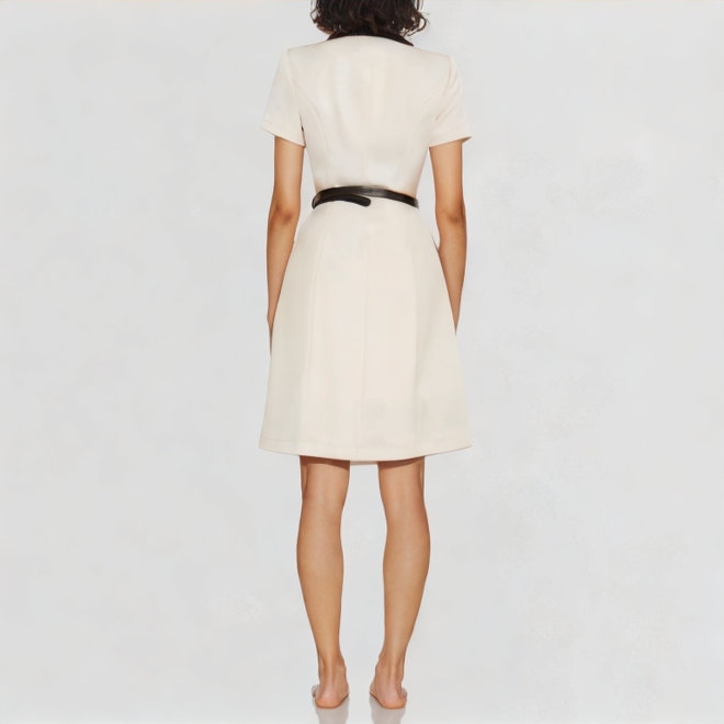 single-breasted top a-line skirt