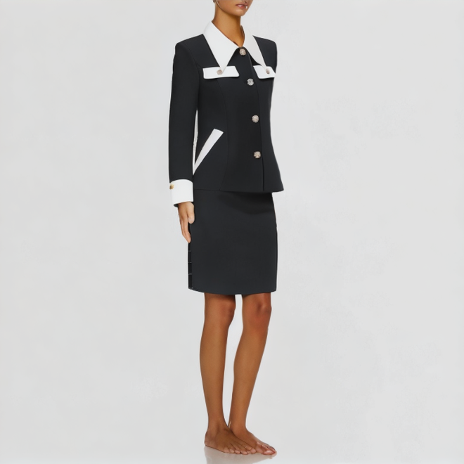 high-end modern lightweight luxury suit two-piece set