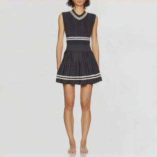 Set retro vest vent mini skirt women's clothing
