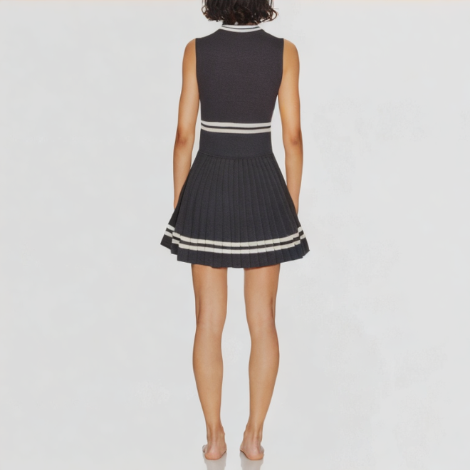 Set retro vest vent mini skirt women's clothing