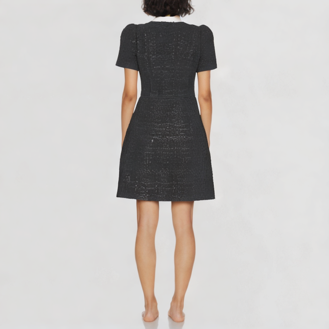 Elegant tweed two-piece skirt suit