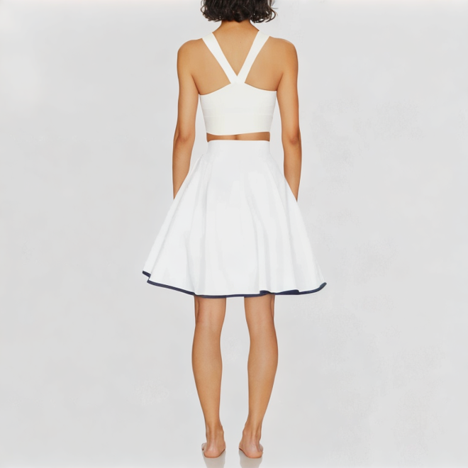 Sexy women's tennis suit two-piece set