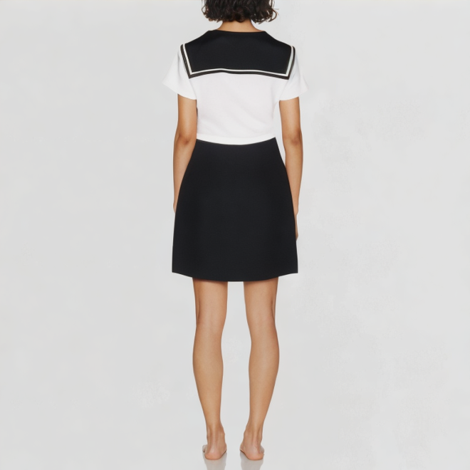 zipper decorated washable tight skirt