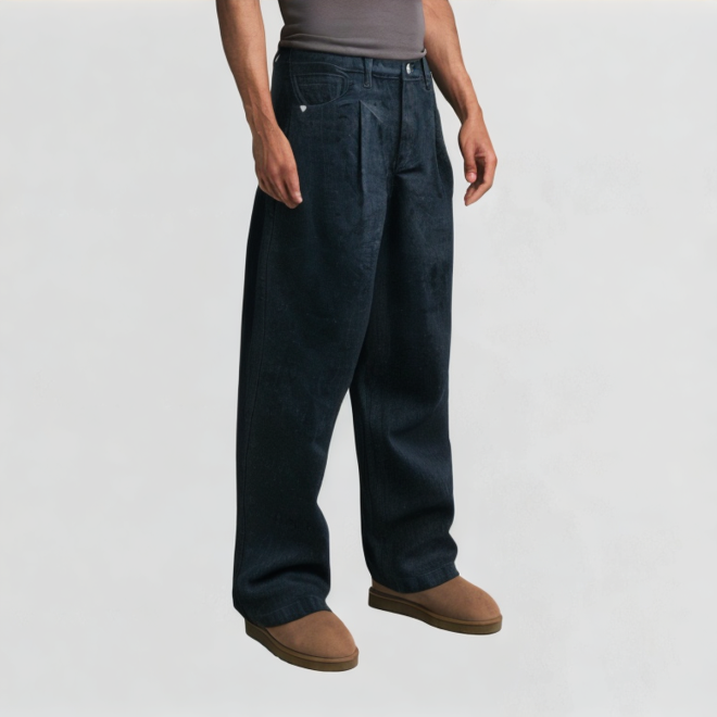 Classic retro flat loose jeans