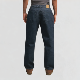 Classic retro flat loose jeans