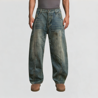 High-quality loose-fit jeans