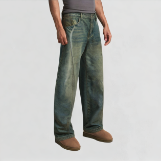 High-quality loose-fit jeans