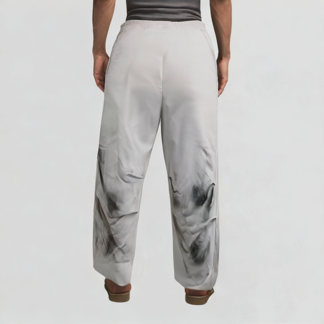 Straight-leg dirty-washed hip-hop oversized sweatpants