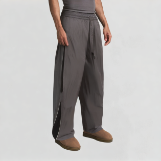 Retro splicing quick-drying loose sweatpants