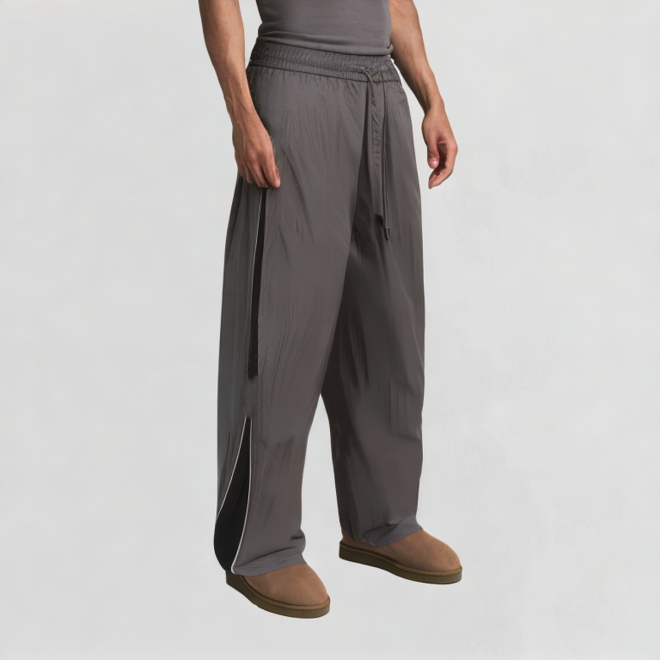 Retro splicing quick-drying loose sweatpants
